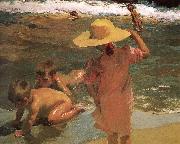 Joaquin Sorolla Children swimming beach Spain oil painting artist